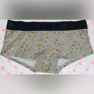 Victoria’s Secret Pink cotton boyshort panties pink Panties rainbow heart candy